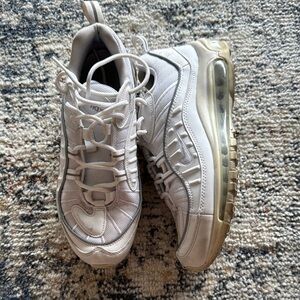 Nike AirMax White and Cream Athletic Shoes